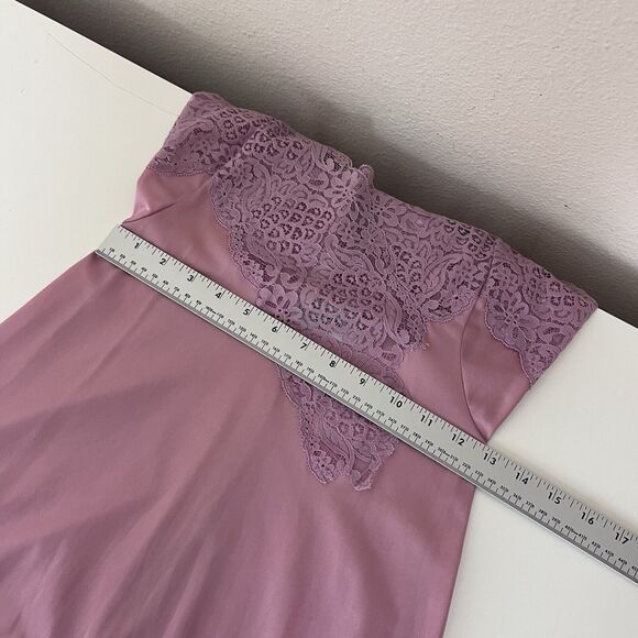 Vintage Lily Of France Nightgown Womens Petite Maxi Gown Lace Neglige Boudoir - Picture 9 of 13